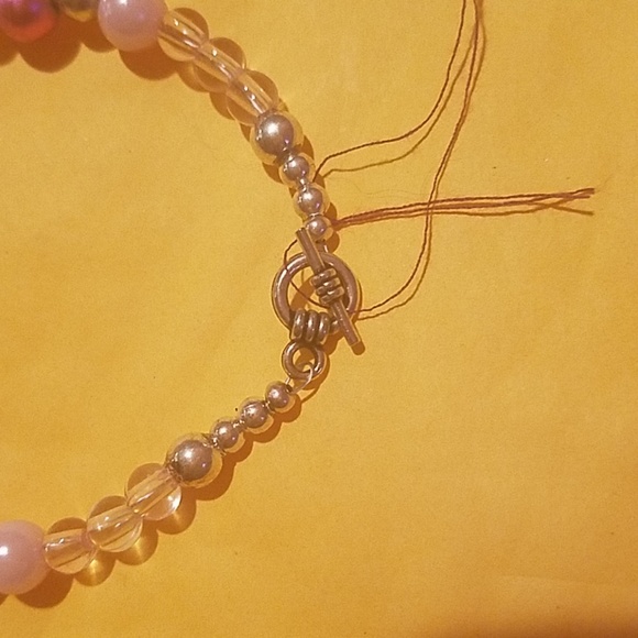 Homemade bracelets pink and silver - Picture 3 of 4